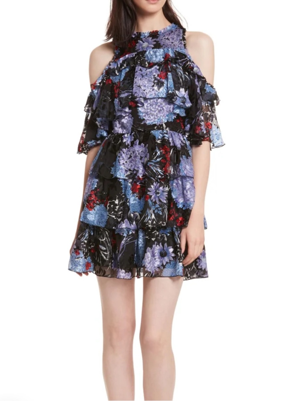 Alice + Olivia Nichola Party Dress Size Small Silk Blend